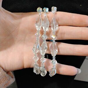 8.5 inch Glass beaded multistrand bracelet